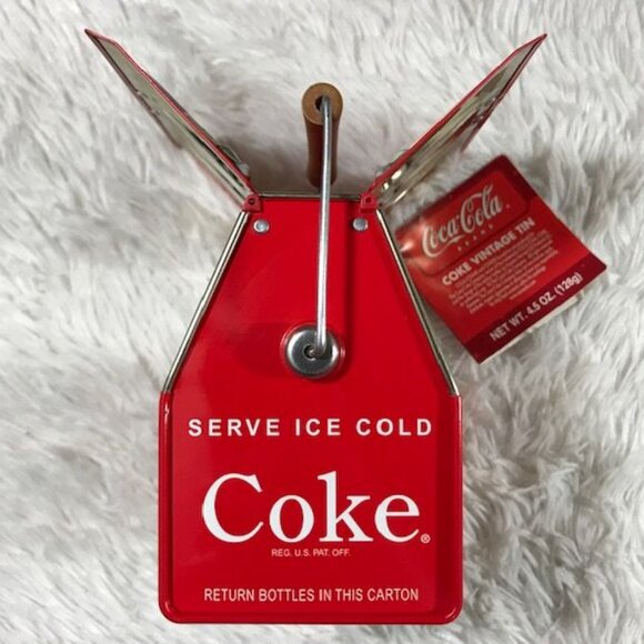 Vintage Coca-Cola Handled Dual - Side Open Raised Coke Bottle Toolbox Tin - Picture 2 of 8